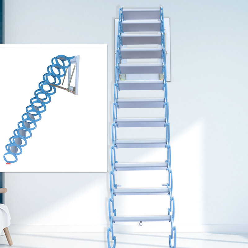 Wfx Utility™ 125ft 12 Steps Wall Mounted Folding Ladder Loft Stairs